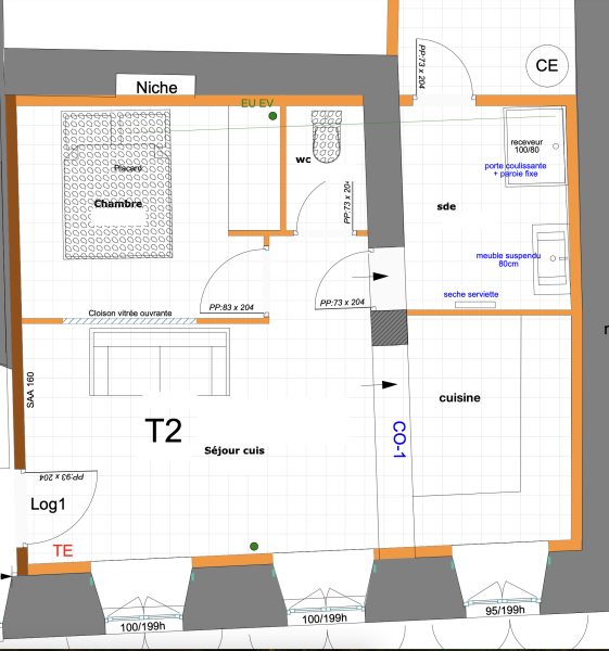Appartement T2 rénovation haut de gamme à Die - coeur de ville